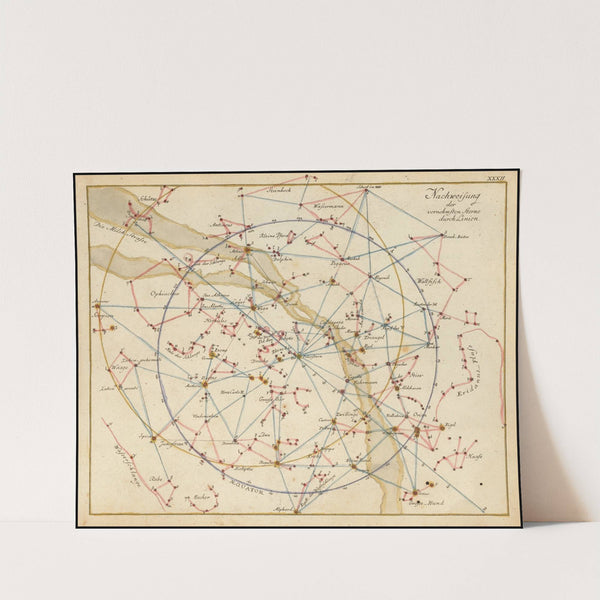 Nachweisung der vornehmsten Sterne durch Linien (1805) by Johann Elert Bode