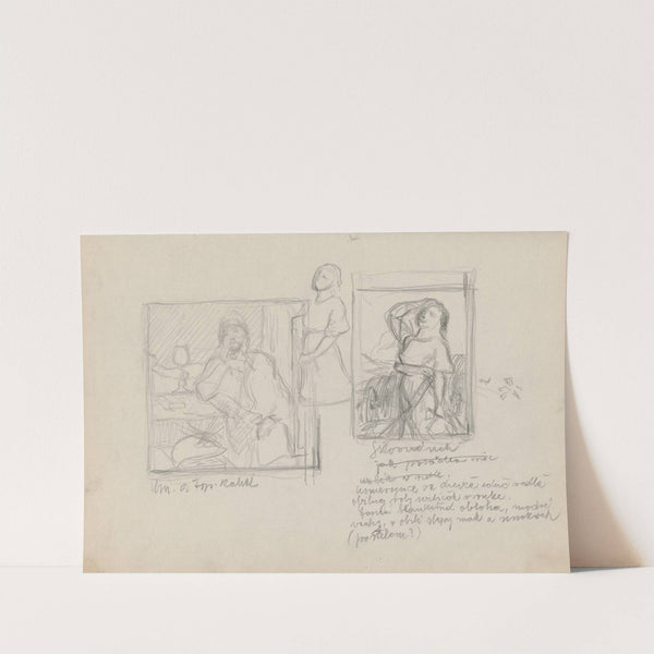 Náčrtník s figur. štúdiami - Ženy v krojoch by Štefan Polkoráb