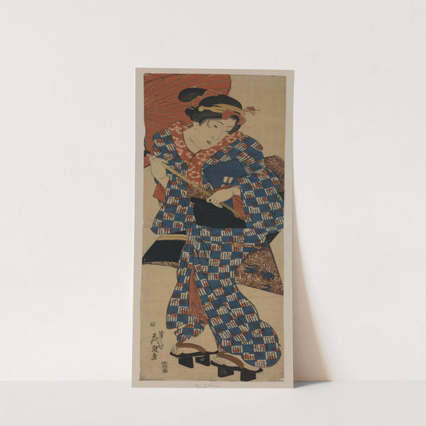 Nagauta no keiko ni kayou shōjo (1843) by Keisai Eisen