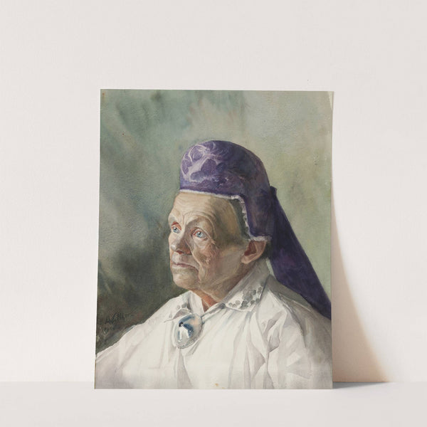 Naise portree (tanuga) (1900) by Konrad Mägi