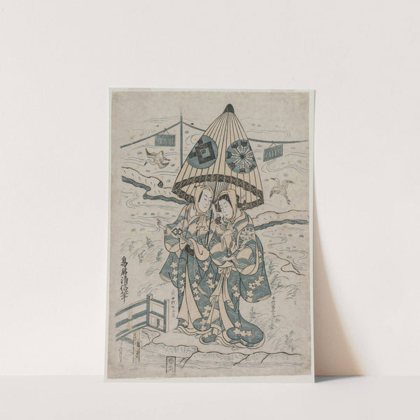 Nakamura Tomijuro and Nakamura Shichisaburo II as the Lovers Agemaki and Sukeroku by Torii Kiyonobu II