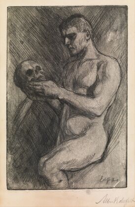 Naked man and skull (1890 -1905)