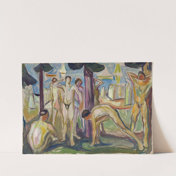Naked Men in Landscape (1923–30) by Edvard Munch