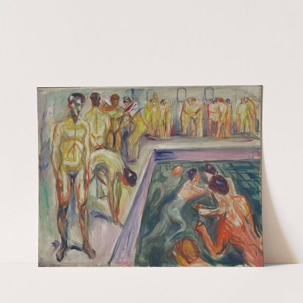 Naked Men in Swimming Pool (1923) by Edvard Munch