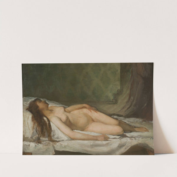 Naked woman asleep by Eduardo Rosales