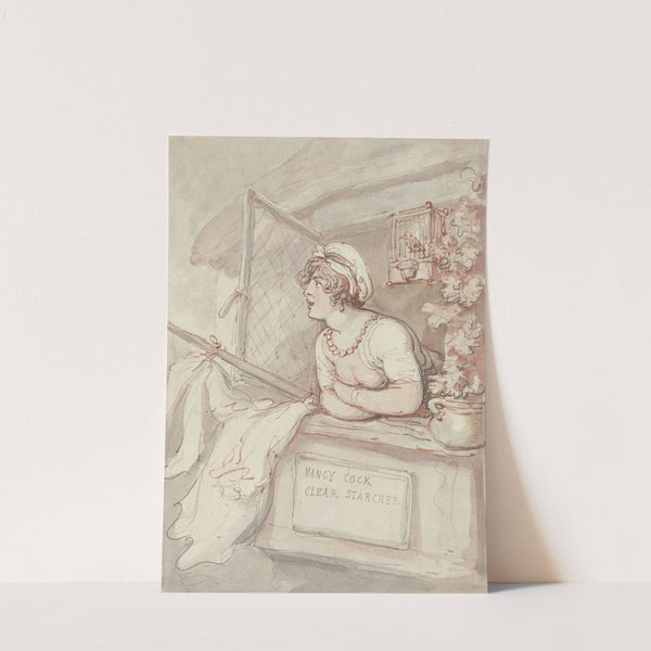 Nancy Cock - Clear Starcher by Thomas Rowlandson