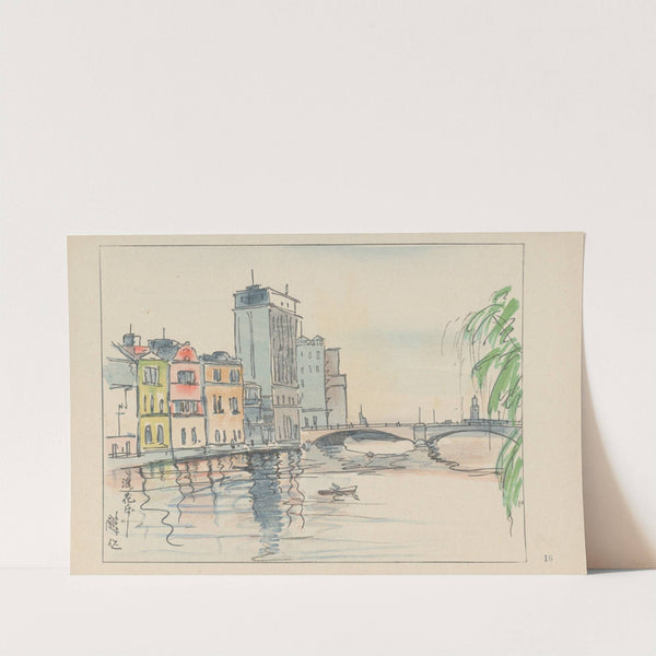 Naniwabashi bridge (1947) by Akamatsu Rinsaku