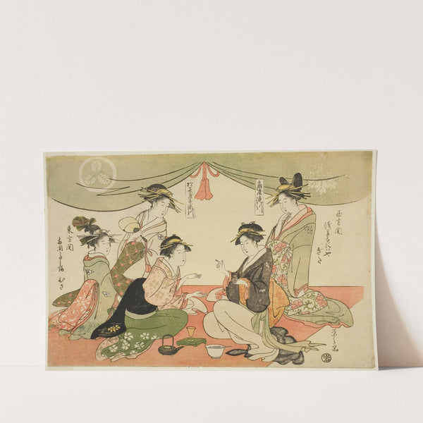 Naniwaya Okita and Takashima Ohisa playing a game of ken (c. 1793-94) by Chōbunsai Eishi