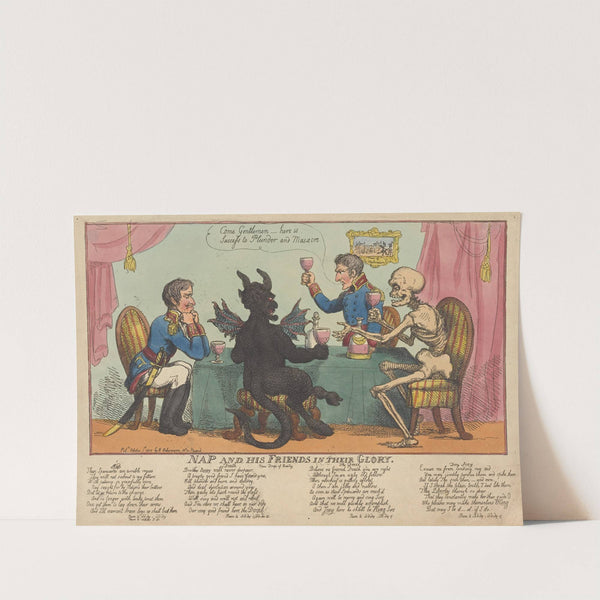 Nap and his friends in their glory (1808) by Thomas Rowlandson