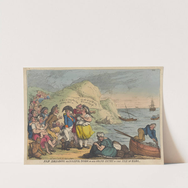 Nap dreading his doleful doom or his grand entry in the Isle of Elba (1814) by Thomas Rowlandson