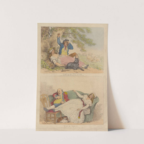 Nap in the country. Nap in town (1785) by Thomas Rowlandson