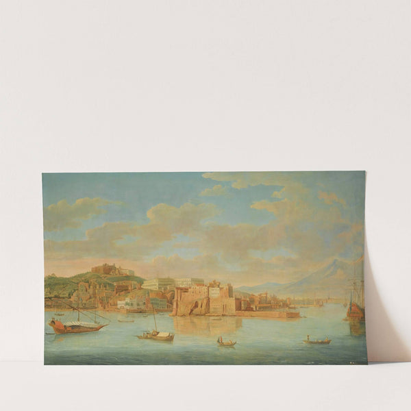 Naples, A View Of Santa Lucia And The Castel Dell’ovo by Hendrik Frans Van Lint