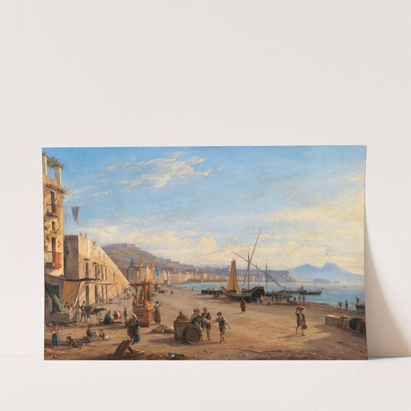 Naples, a View of the Riviera di Chiaia seen from Mergellina (1827) by Antonie Sminck Pitloo