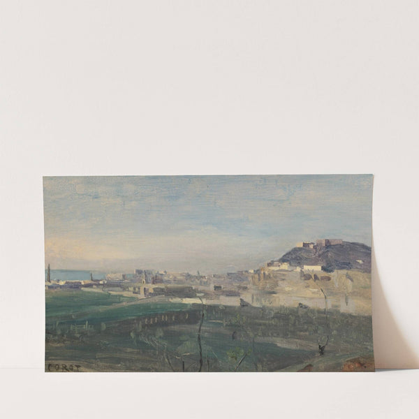 Naples — le Mont Saint-Elme et partie de sa ville by Jean-Baptiste-Camille Corot