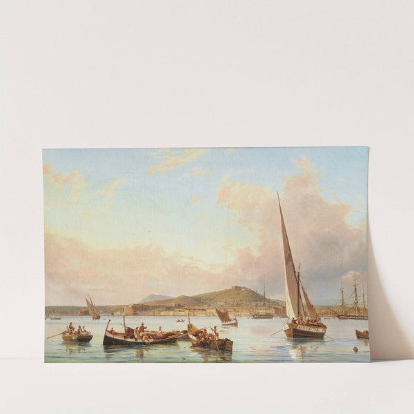 Naples, Vue de la colline du Vomero depuis la mer by Antonie Sminck Pitloo