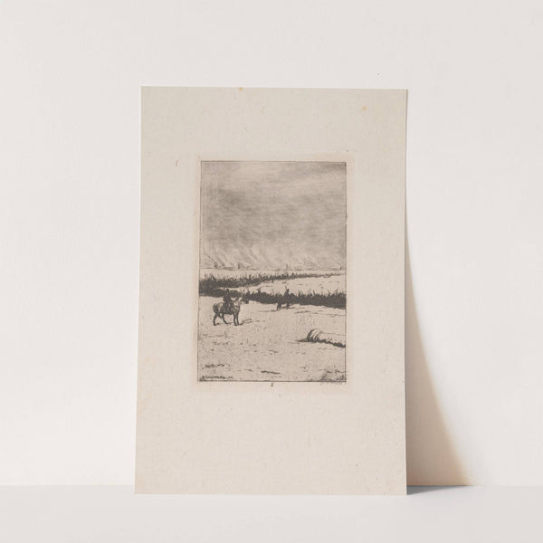 Napoleon I Bonaparte watches his army retreat from Russia (1856-1897_1856-1897) by Henri-Charles Guérard