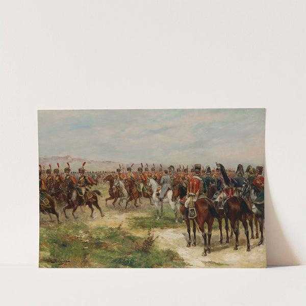 Napoléon parmi sa cavalerie by Paul Emile Léon Perboyre