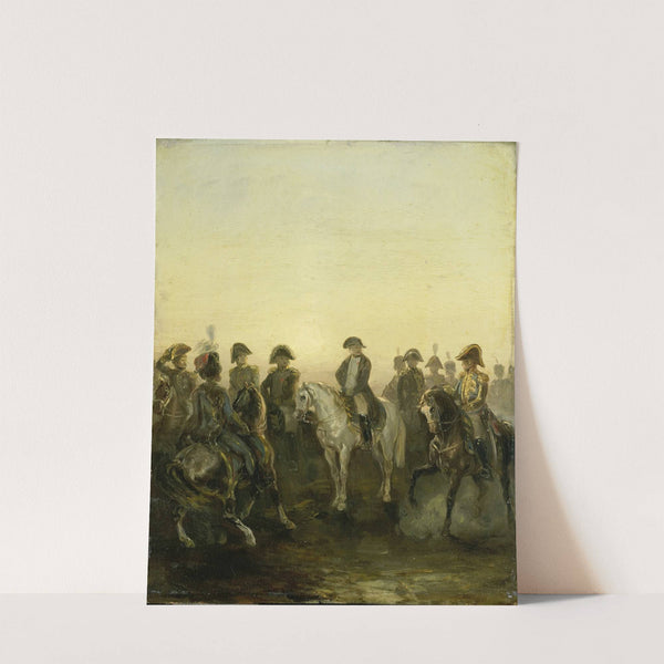 Napoleon with his Staff by Charles Rochussen