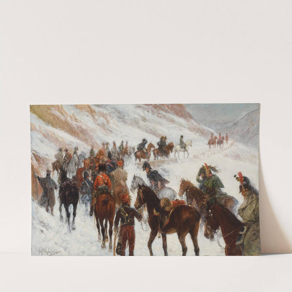 Napoléon's Army Traversing Somosierra Pass in the Guadarrama Mountains, 1808 by Jan Van Chelminski