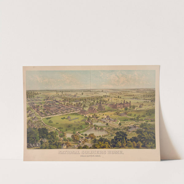 National soldiers home, near Dayton, Ohio (1878) by Krebs Lith. Co