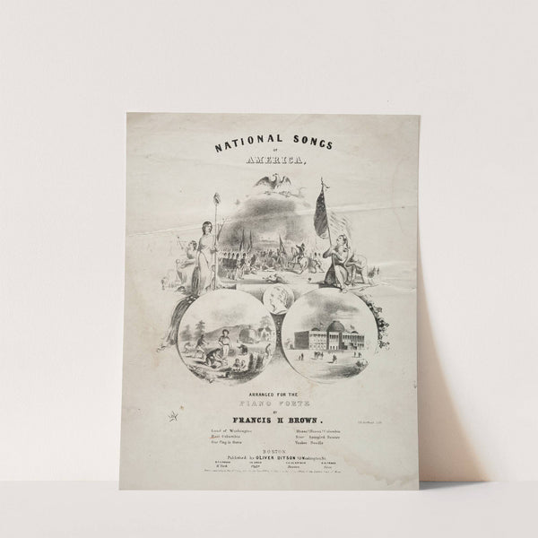 National Songs of America – Sheet Music Cover (c. 1856) by Winslow Homer