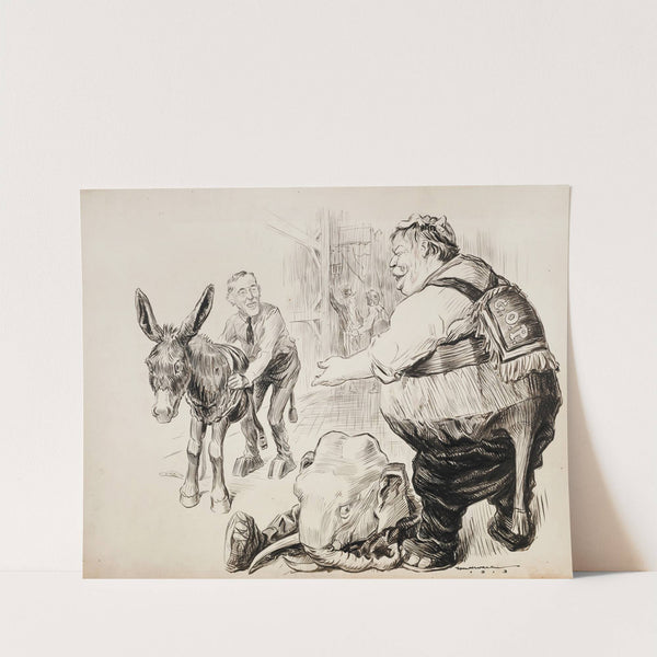 National Vandeville. The retiring elephant; I hope you’ll get more applause than I did (1913) by William Henry Walker