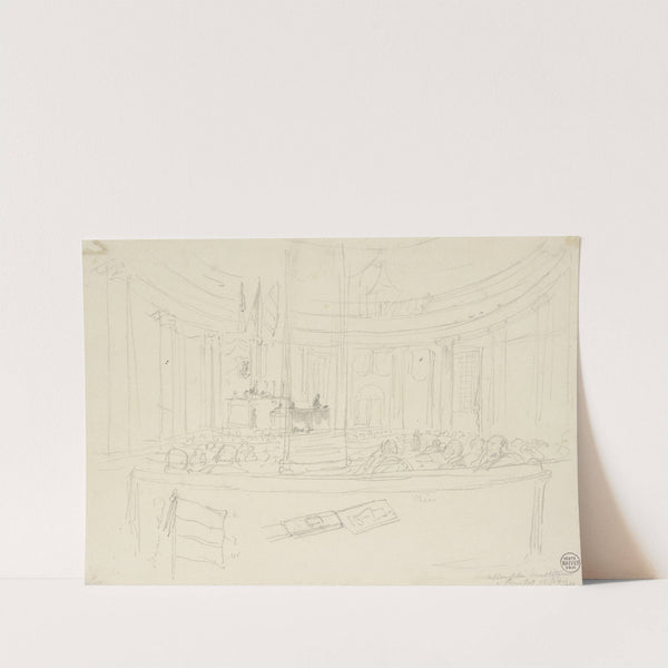 Nationalversammlung in der Frankfurter Paulskirche 1849 by Denis Auguste Marie Raffet