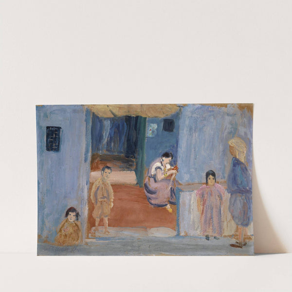 Natives in front of their Dwelling by Ernst Schiess