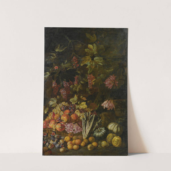 Natura Morta Di Fiori E Frutta by Giovanni Battista Ruoppolo