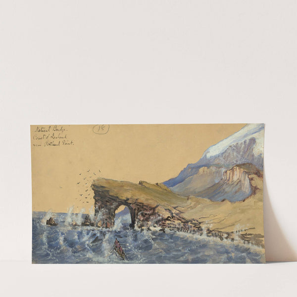 Natural bridge coast of Iceland near Portland Point (1862) by Bayard Taylor