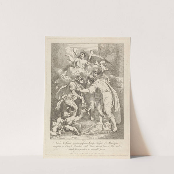 Nature and Genius introducing Garrick to the Temple of Shakespeare by John Hamilton Mortimer