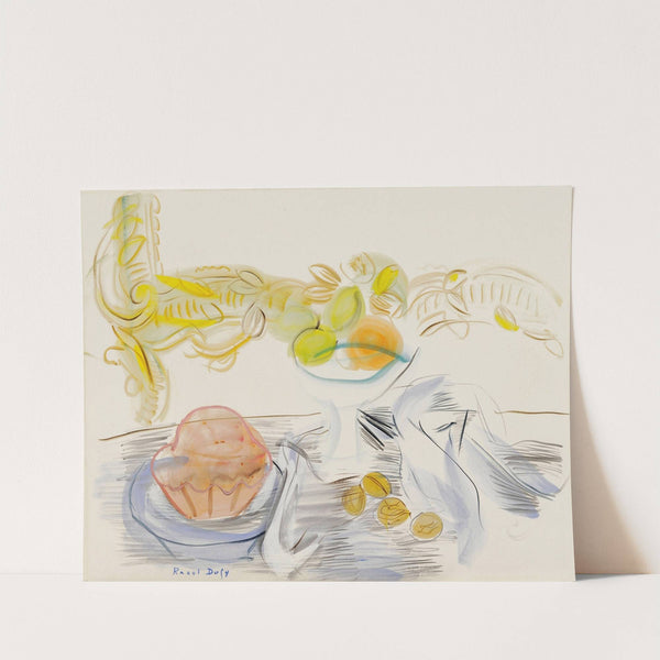 Nature morte à la brioche et aux noix (1947) by Raoul Dufy