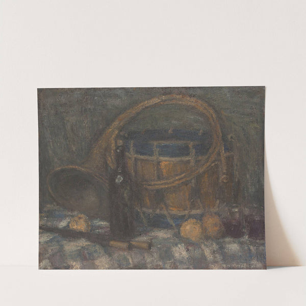 Nature morte au cor et au tambour (1900) by Edmond Francois Aman-Jean