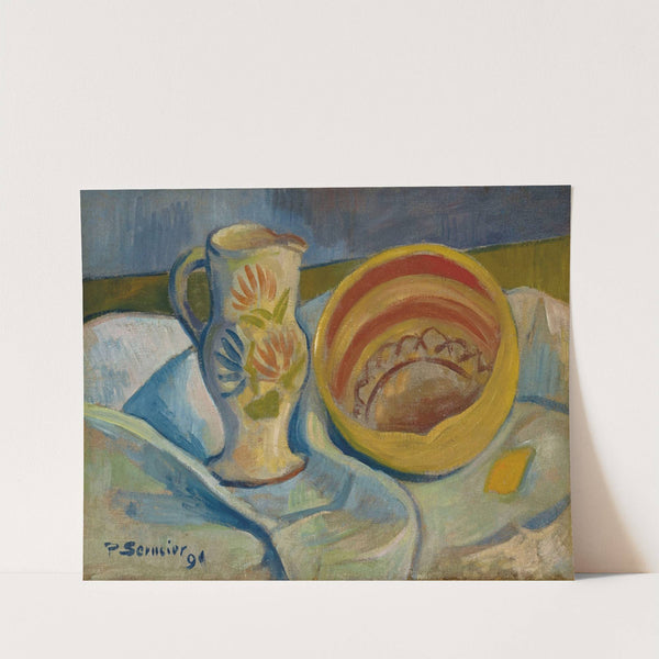 Nature morte au pichet blanc et saladier jaune (1891) by Paul Sérusier