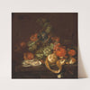 Nature morte aux citrons, huitres, raisins et papillons sur un entablement by Cornelis de Heem