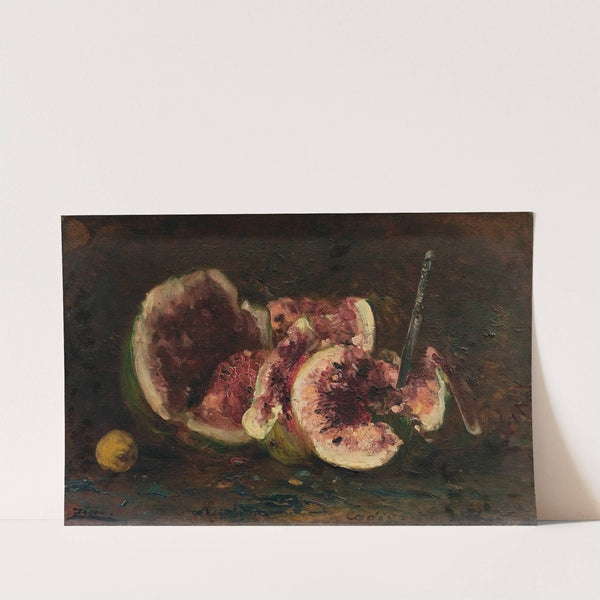 Nature Morte Aux Pastèques Et Couteau by Félix Ziem