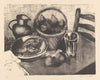 Nature morte avec fruits et poissons (20th Century)