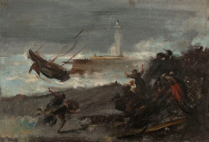 Naufrage dans le port de Dieppe (1873)