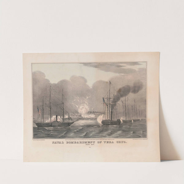 Naval bombardment of Vera Cruz; March 1847 by Currier & Ives.