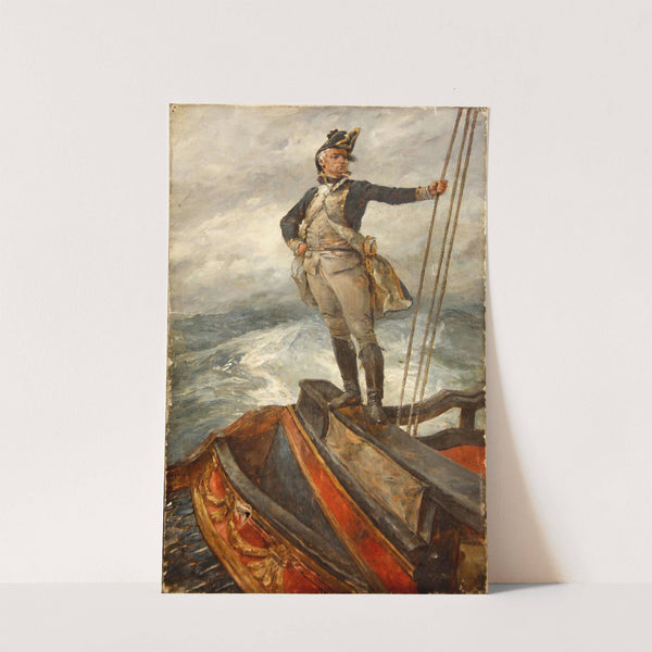 Naval Captain On The Poop Deck Taffrail by William Heysmann Overend