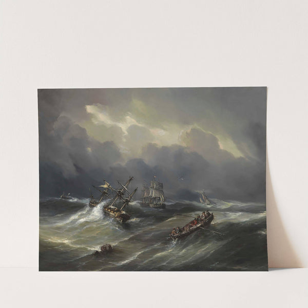 Navire En Détresse (1850) by Théodore Gudin