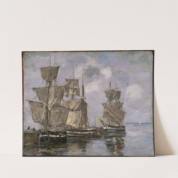 Navires dans le Port à Honfleur (1856) by Eugène Boudin