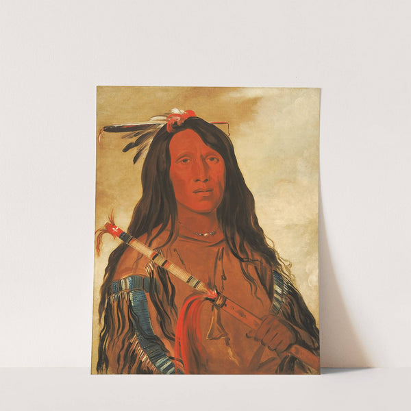 Né-Hee-Ó-Ee-Wóo-Tis, Wolf On The Hill, Chief of The Tribe (1832) by George Catlin