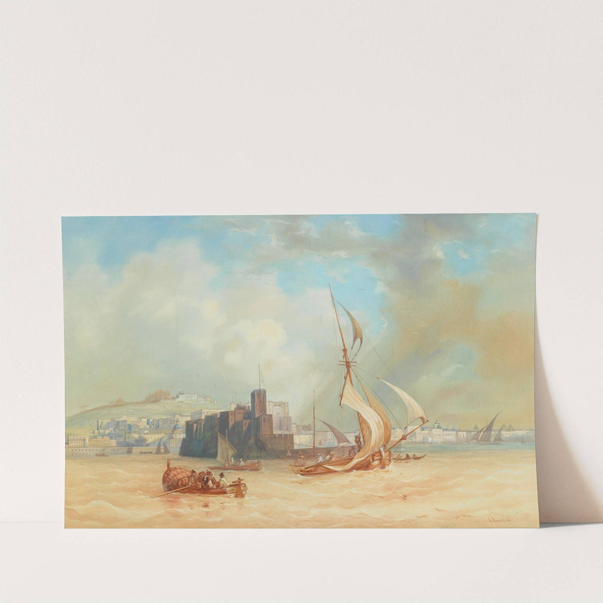 Neapel vom Meer aus (1843) by Carl Martin Laeisz