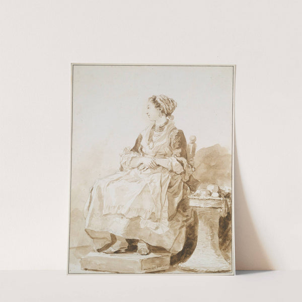 Neapolitan Woman, sitting outside by Jean-Honoré Fragonard