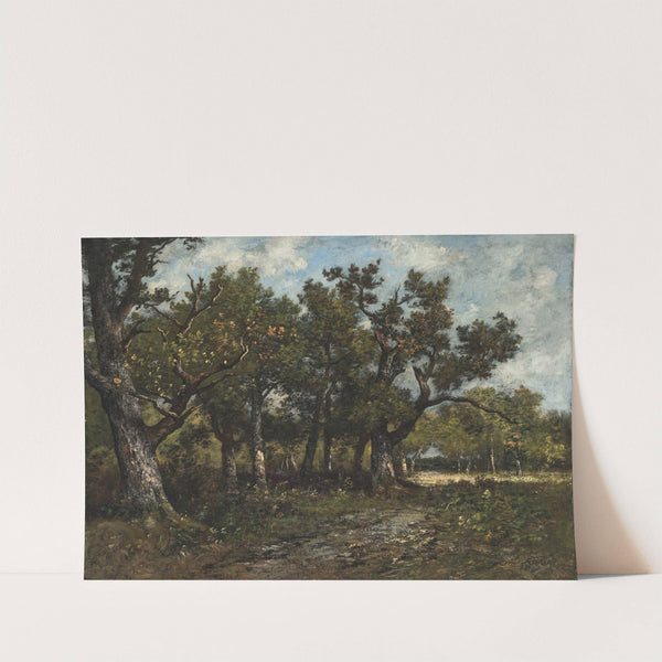 Near Barbizon; by a farm by Leon Richet