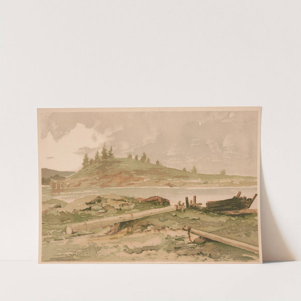 Near Boothbay Harbor, Maine coast (1887) by Louis Kinney Harlow