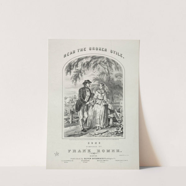 Near the Broken Stile – Sheet Music Cover (c. 1857) by Winslow Homer