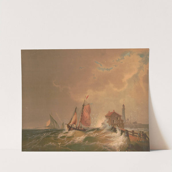 Near the lighthouse (1878) by Krebs Lith. Co