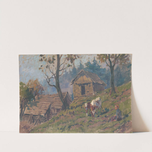 Near the Sheep Farm by Gustáv Mallý